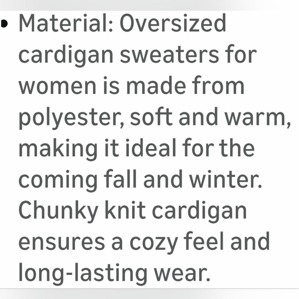 Fashion Chic Knit Button Up Cardigan W/ Balloon Sleeves & An Oversized Look!! - Picture 16 of 16